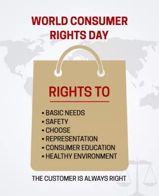 Informative Consumer Rights Advocacy Awareness Day Poster Template