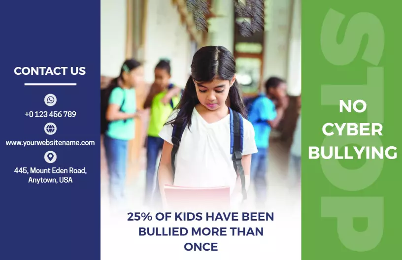 Informative Cyber Bullying Awareness and Prevention Brochure Template