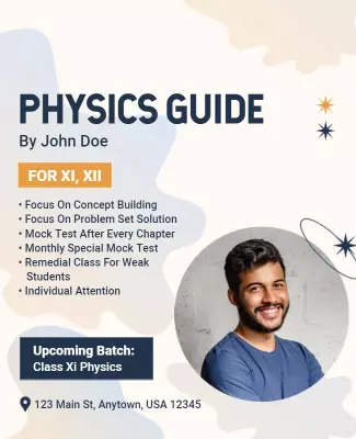 Informative Physics Guide for XI and XII Students Poster Template