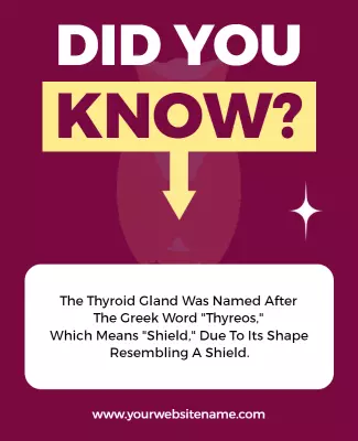 Informative Purple Did You Know? Health Facts Poster Template
