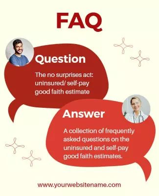 Informative Red FAQ on Good Faith Estimates Poster Template