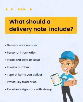 Informative Yellow Delivery Note Checklist Poster Template