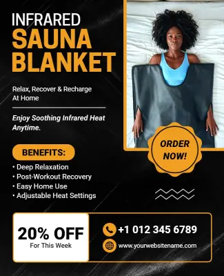 Infrared Sauna Blanket Promotion Flyer Template