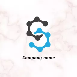 Innovative Blue and Black Design Representing Industrial Sector Logo Template