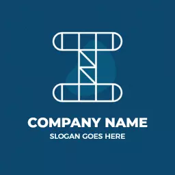 Innovative Blue Design Featuring I Letter Symbol Logo Template