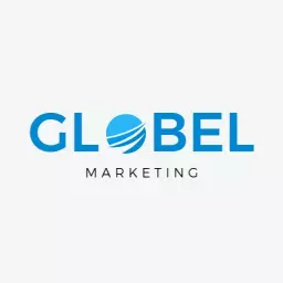 Innovative Blue Globe Design Representing Global Marketing Logo Template