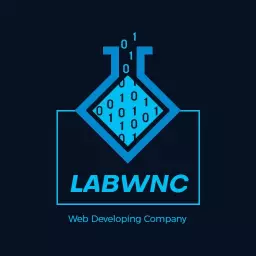 Innovative Blue Laboratory Design Representing Website Development Logo Template