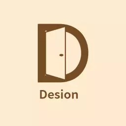 Innovative Brown Design with Door Symbolizing Architecture Logo Template