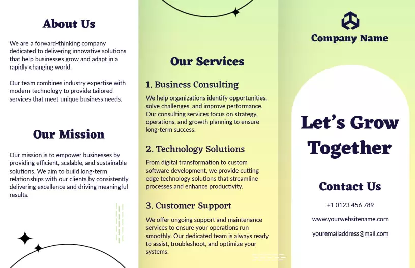 Innovative Business Consulting and Solutions Company Brochure Template