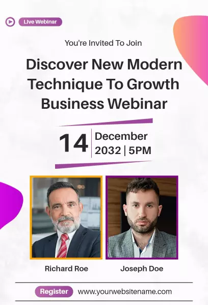 Innovative Business Growth Strategies Webinar Invitation Template