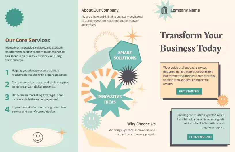 Innovative Business Solutions and Services Company Brochure Template