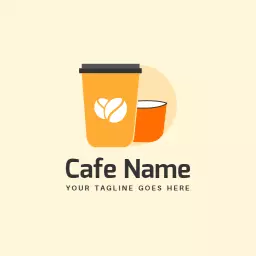 Innovative Coffee Cup Design for Cozy Cafe Experience Logo Template