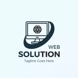Innovative Computer and Globe Design for Web Solutions Logo Template
