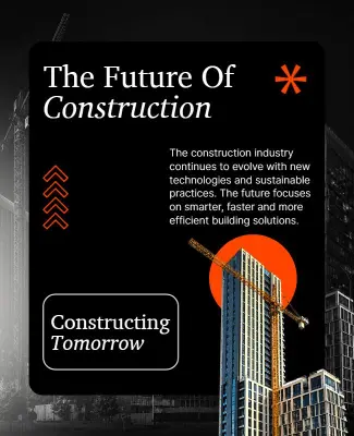Innovative Construction Technologies Event Poster Template