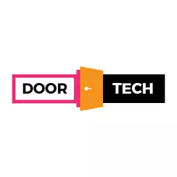 Innovative Door Design Featuring Tech Elements Logo Template
