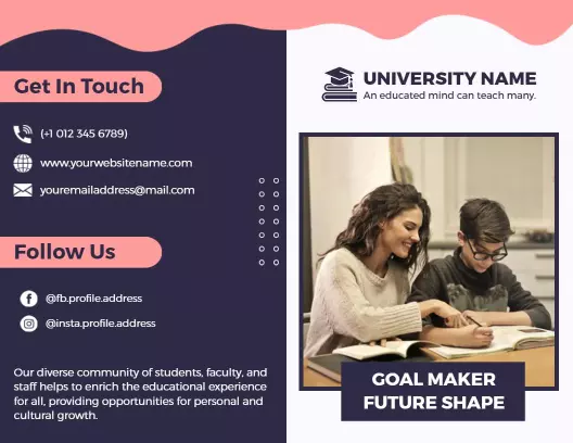 Innovative Education University Tutoring and Support Program Brochure Template