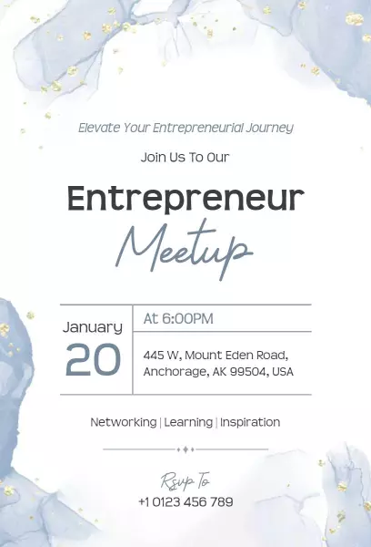 Innovative Entrepreneur Networking Meetup Invitation Template