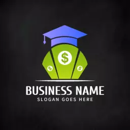 Innovative Green and Blue Banking Education Logo Template