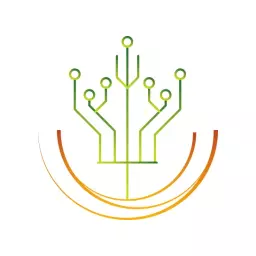 Innovative Green and Orange Circuit Design in Technology Logo Template