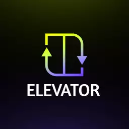 Innovative Green and Purple Elevator Design for Modern Solutions Logo Template