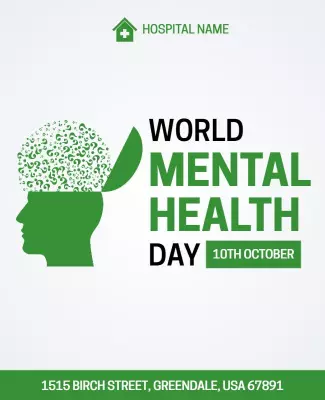 Innovative Green Mental Health Awareness Day Poster Template