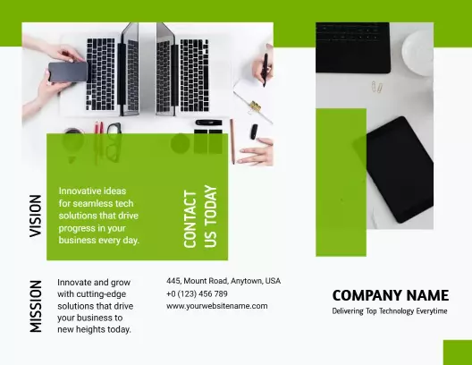 Innovative Green Tech Solutions Company Information Brochure Template
