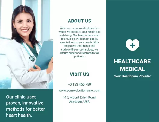 Innovative Heart Health Medical Services Brochure Template