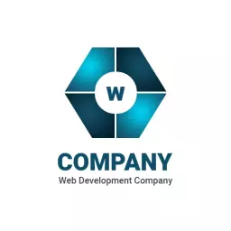 Innovative Hexagonal Design Showcasing Website Development Logo Template