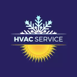 Innovative HVAC Service Design Featuring Sun and Snowflake Logo Template