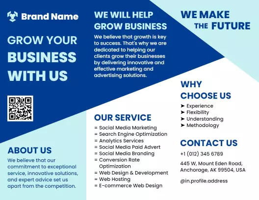 Innovative Marketing Solutions for Business Growth Brochure Template