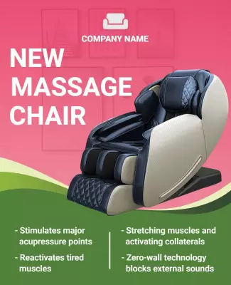 Innovative Massage Chair Promotion Flyer Template