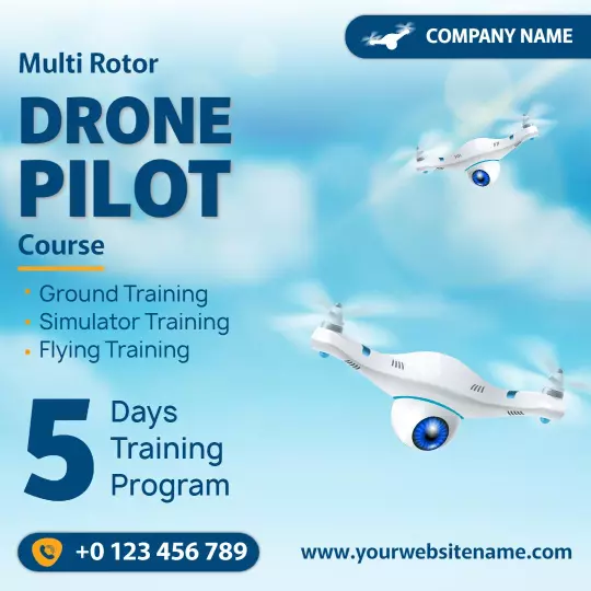 Innovative Multi Rotor Drone Pilot Training Course Ad Template