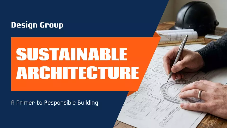 Innovative Orange Sustainable Architecture Concepts Presentation Template