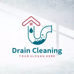 Innovative Pipeline Design Emphasizing Drain Cleaning Logo Template
