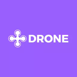 Innovative Purple Drone Design for Aerial Photography Logo Template
