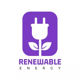Innovative Purple Flower Design Representing Renewable Energy Logo Template