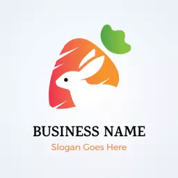 Innovative Rabbit Design Incorporating Fresh Strawberry Logo Template