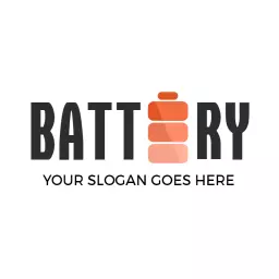 Innovative Red and Black Battery Design for Technology Logo Template