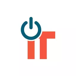 Innovative Red and Blue IT Technology Power Logo Template