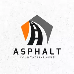 Innovative Roadway Design Showcasing Asphalt Industry Logo Template