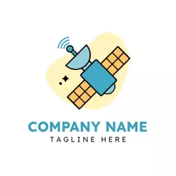 Innovative Satellite Design Featuring Communication Technology Logo Template