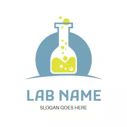 Innovative Science Laboratory Design with Bright Colors Logo Template