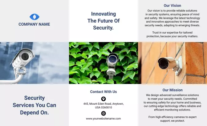 Innovative Security Solutions and CCTV Services Brochure Template