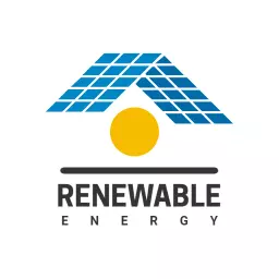 Innovative Solar Panel Design Capturing Renewable Energy Logo Template