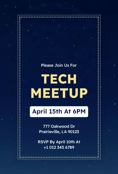 Innovative Tech Networking Meetup Event Invitation Template