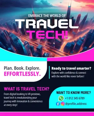 Innovative Travel Technology Solutions Promotion Flyer Template