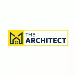 Innovative Yellow and Blue Architectural Design Logo Template
