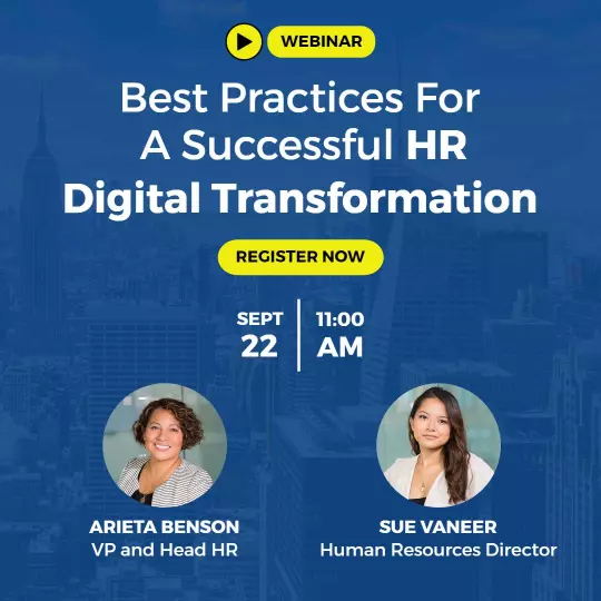 Insightful HR Digital Transformation Webinar Promotion Ad Template