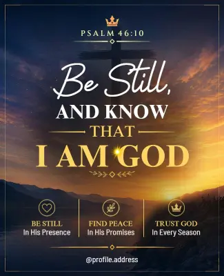 Inspirational Bible Verse Religious Poster Template
