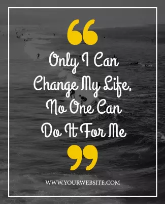 Inspirational Black and White Motivational Quote Poster Template